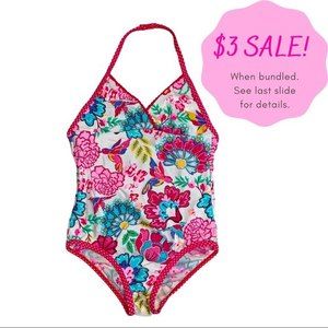 Floral Swimsuit Girls 5 One piece Colorful Bathing Pool Beach Summer Sun Water